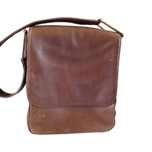 DKNY Chocolate Brown Leather Shoulder Bag